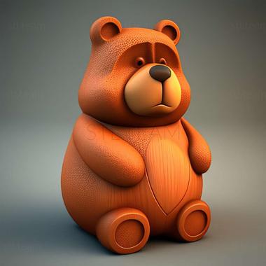 3D модель Відома тварина ведмідь Маша (STL)